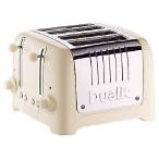 dualit 46202 4 slot lite toaster in cream gloss finish